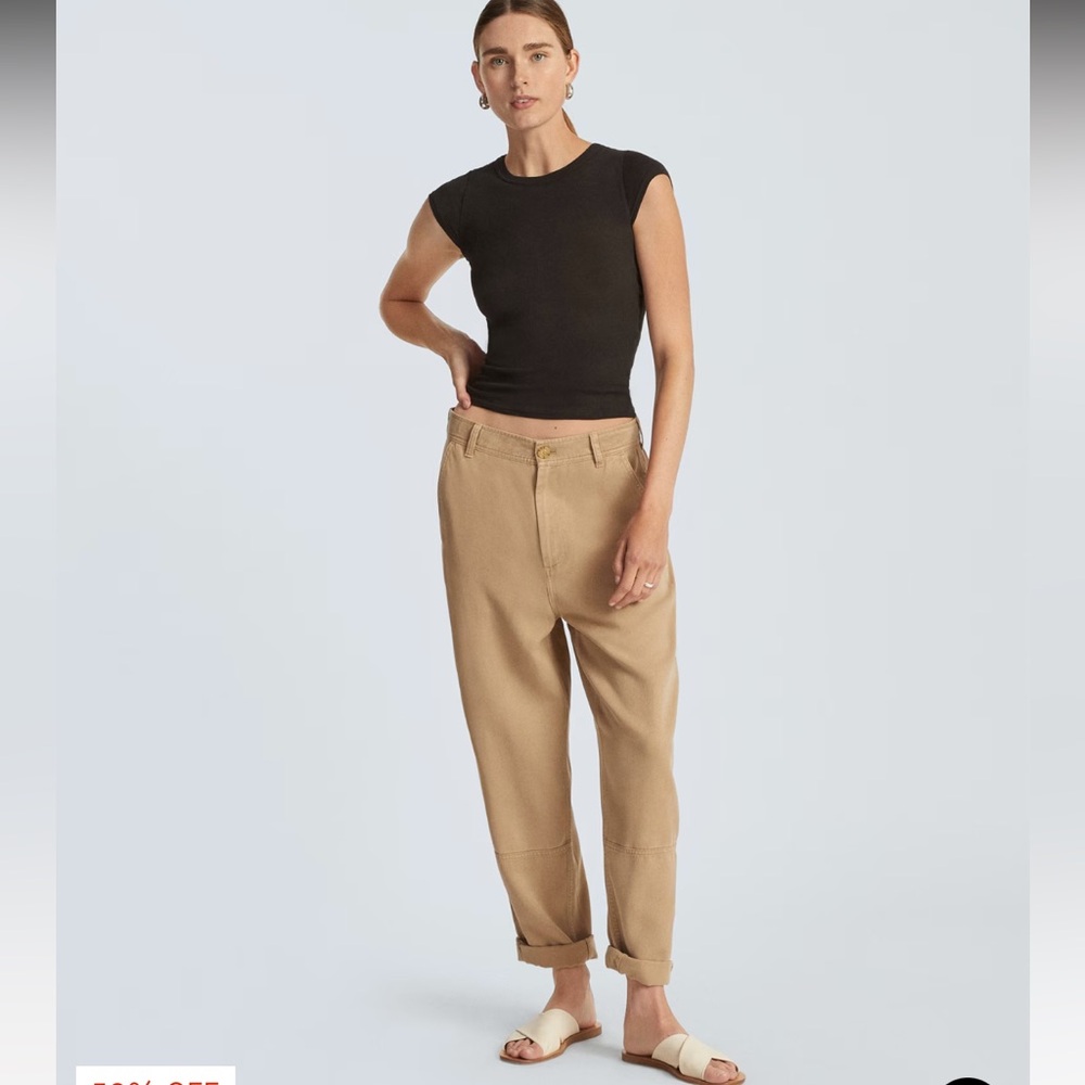 EVERLANE: The Chino in Buttersoft - DARK KHAKI | SIZE 2 - NWT!